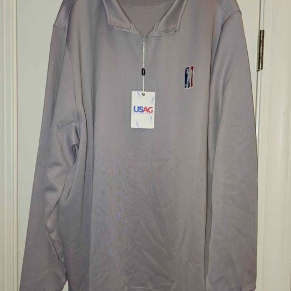 USAG U Suck At Golf Gray 1/4 Zip Pullover XXL